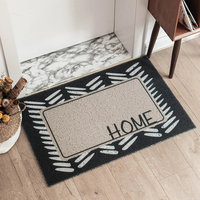 

Nordic Cut Printed PVC Doormat, Silk Loop Carpet, Home Entrance Carpet, Living Room, Bathroom, Non-Slip Door Mats, INS Welcome