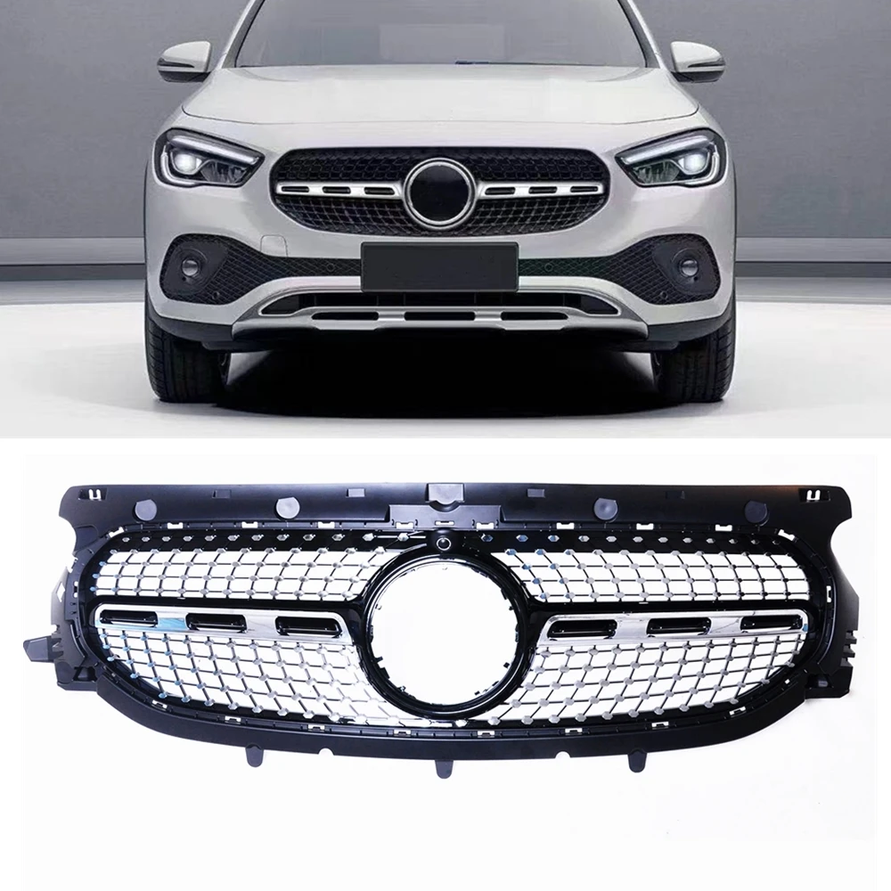 

Front Grille Grill For Mercedes Benz GLA-Class 2020-2023 H247 GLA220 220d GLA250 GLA45 GLA35 Black Upper Bumper Hood Mesh Grid