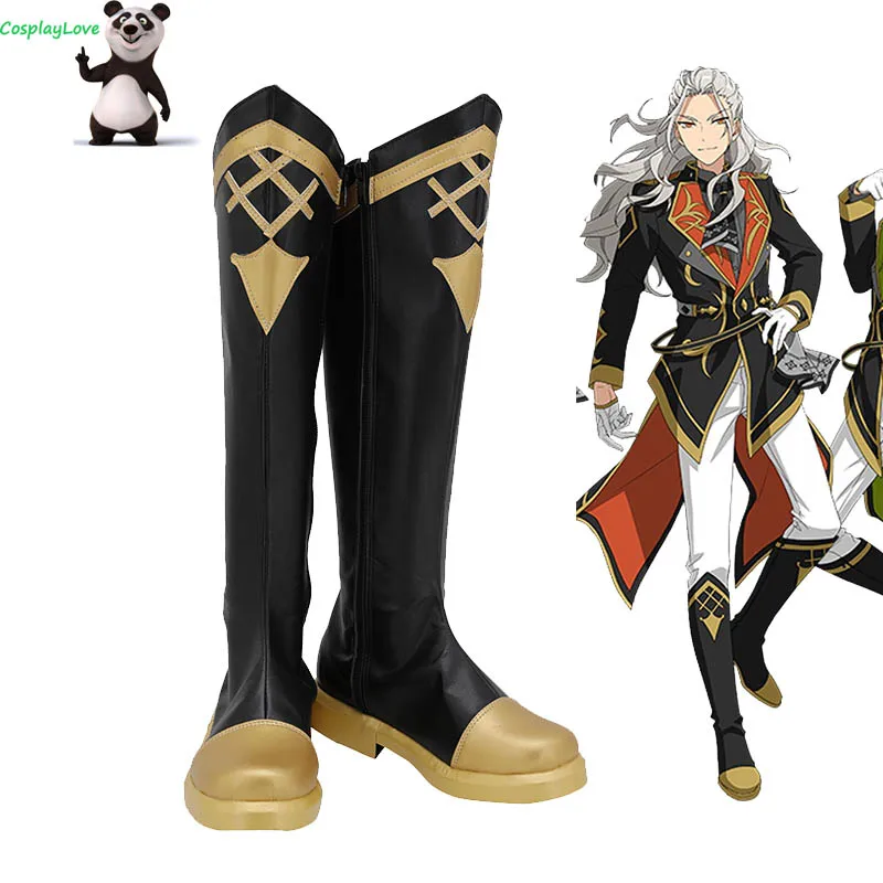 

Ensemble Stars Tomoe Hiyori Ran Nagisa Black Gold Shoes Cosplay Long Boots Newest Custom Made For Halloween CosplayLove