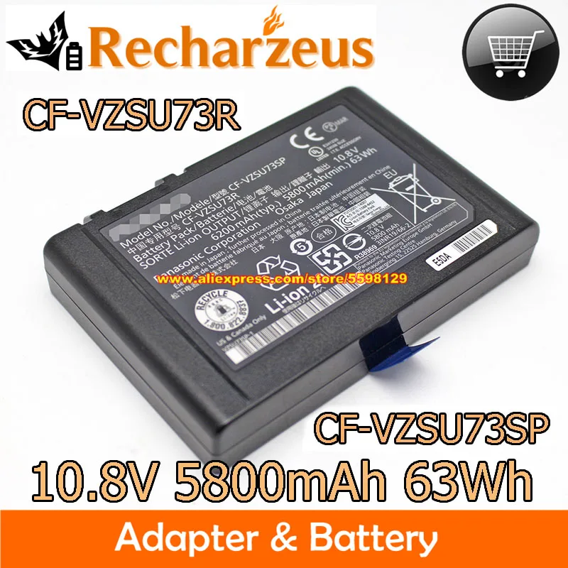 

Original 10.8V Li-ion Laptop Battery For Toughbook CF-D1 MK1 Mk2 Battery 5800mAh 63Wh PANASONIC CF-VZSU73U Vas6160a CF-VZSU73