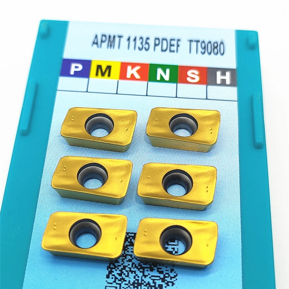 APMT1135 PDER-Herramienta de torneado de carburo TT9080, CNC, herramientas de torno de Metal APMT1135, inserto de torneado Indexable