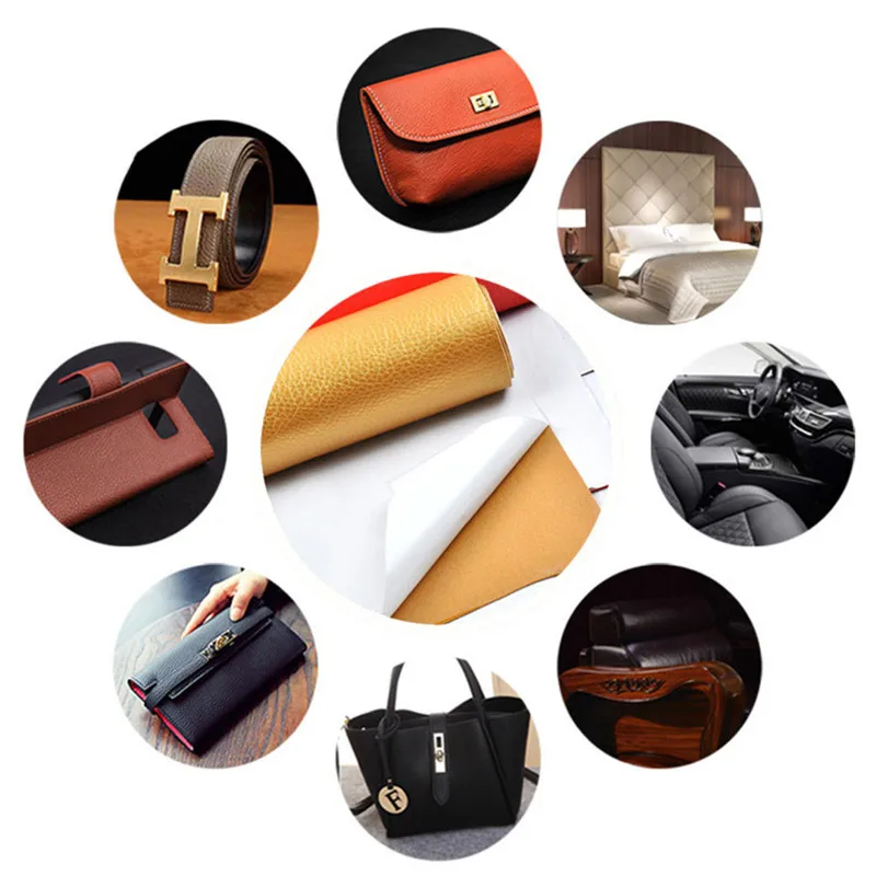 PU Synthetic Leather Fabric, Artificial Leather Furniture Fabric, Self-Adhesive Leather Fixed Paste Sofa Repair Subsidy Process