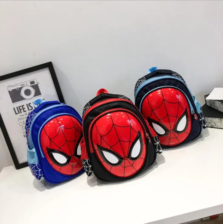 Children\'s Cartoon Spider man Bag  Boys Spiderman Schoolbag Kindergarten Backpack Cool Boy Schoolbag