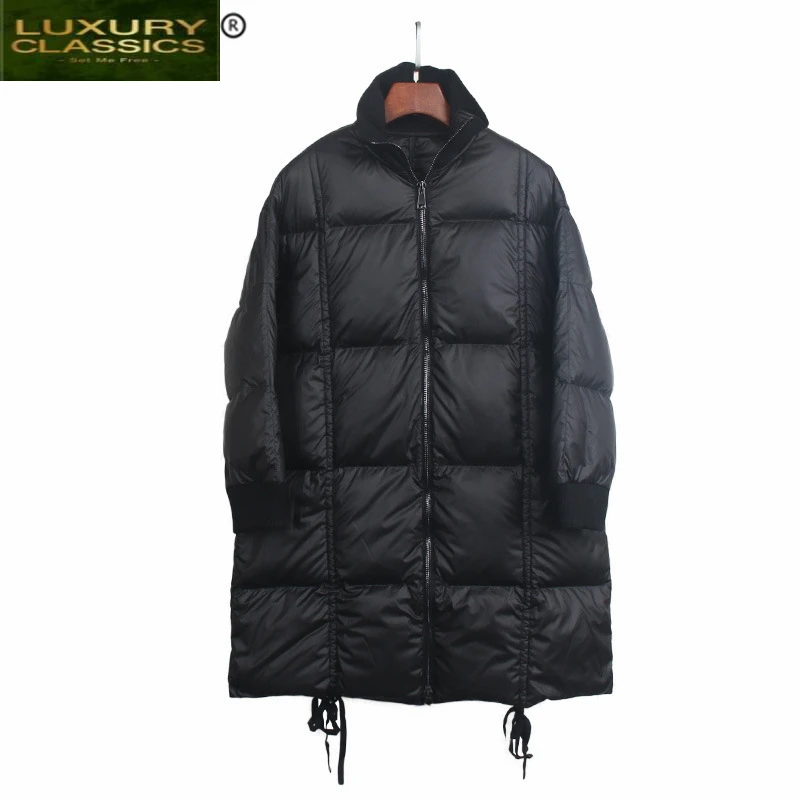 

Duck Winter 90% White Down Jacket Women 2021 New Fashion Long Coat Thick Warm Clothes Female Black Top Abrigos Mujer 1516