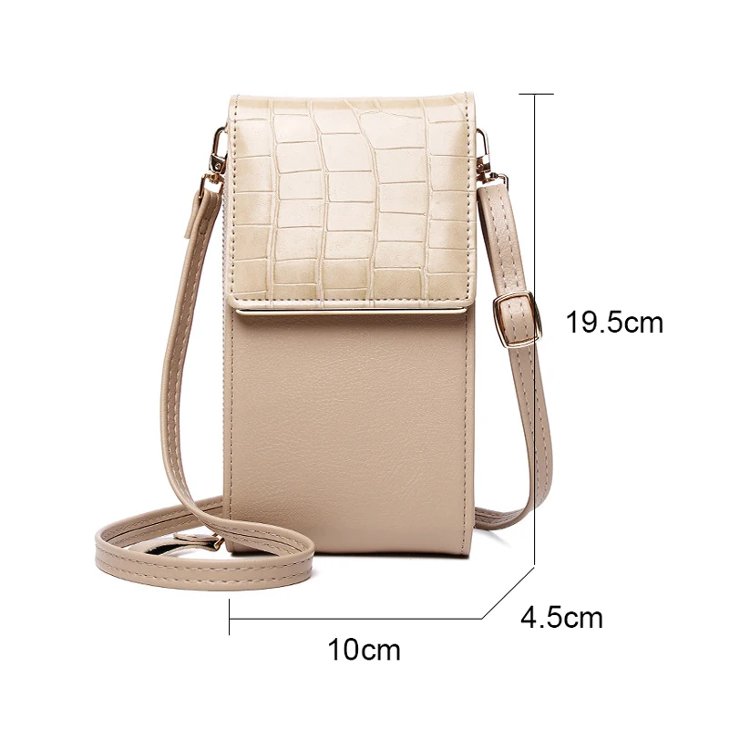 YUECIMIE 3 Layers Large Capacity Phone Pocket Shoulder Bag For Women Leather Female Small Crossbody Bags Ladies Messenger Purse