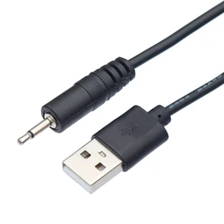 2.5mm Mono Male to USB Power Cable 2 Pole Jack 2.5mm to USB  Charging Cable 1M