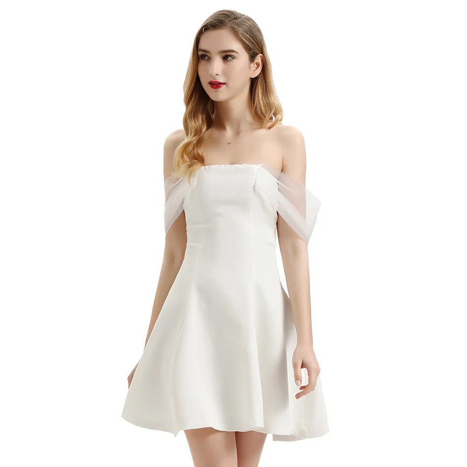 

FOLOBE Sweet Fairy Lace One-shoulder Dress Wedding Bridesmaid Dress Invisible Zipper Backless French Simplicity Formal Wear