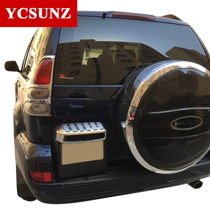 Abs Chrome Car Accessories License Frame For Toyota Land Cruiser Prado Fj120 2003 2004 2005 2006 2007 2008 YCSUNZ