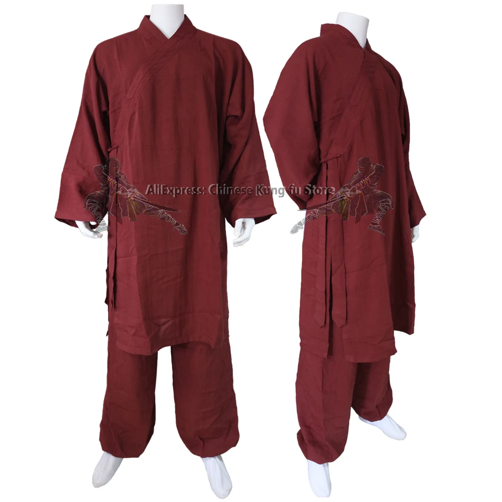 

25 Colors Traditional Robe Style Tai Chi Suit Wudang Kung fu Uniform Shaolin Monk Martial arts Top and Pants Need Measurements