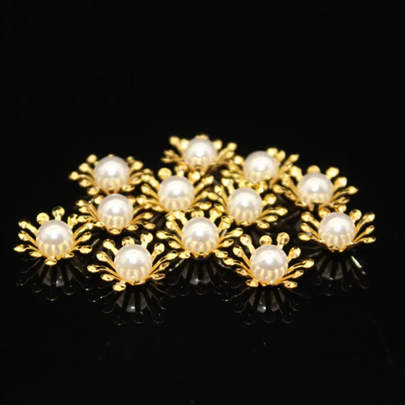 2021New 500Pcs Alloy Flower Core Button for DIY Hair Accessories and Wedding Bridal Decoration HZ485