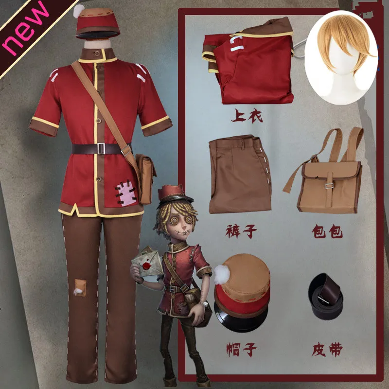 Game Identity V Cosplay Costumes Postman Victor Grantz Cosplay Costume Survivor Original Skin Uniform Suits Clothes Red Uniform