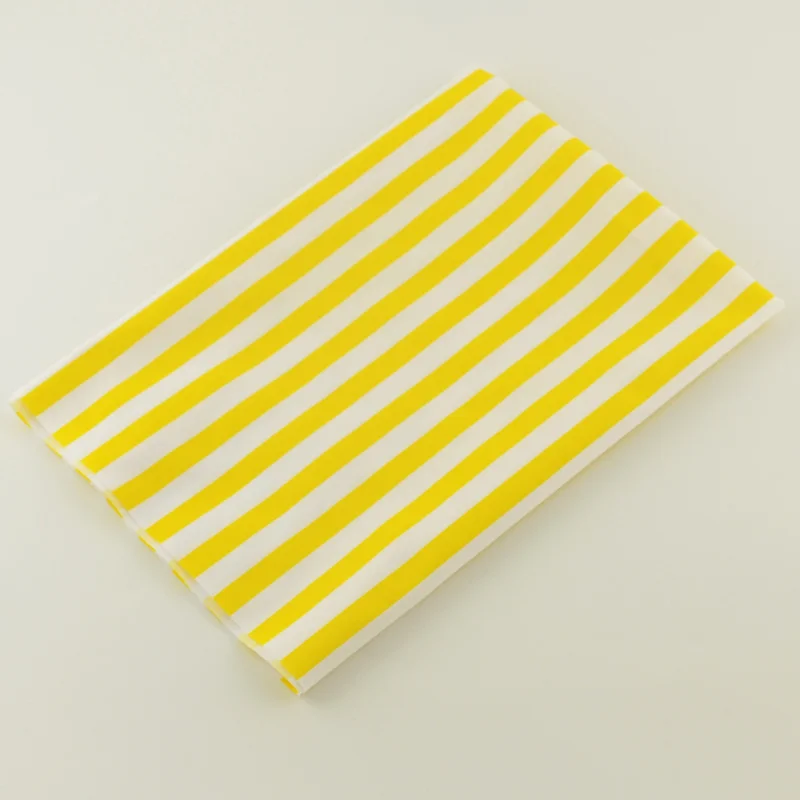 Yellow and White Stripes Designs Cotton Fabric Twill Home Textile Baby Bedding Telas Decoration Scrapbooking Quilting Patchwork