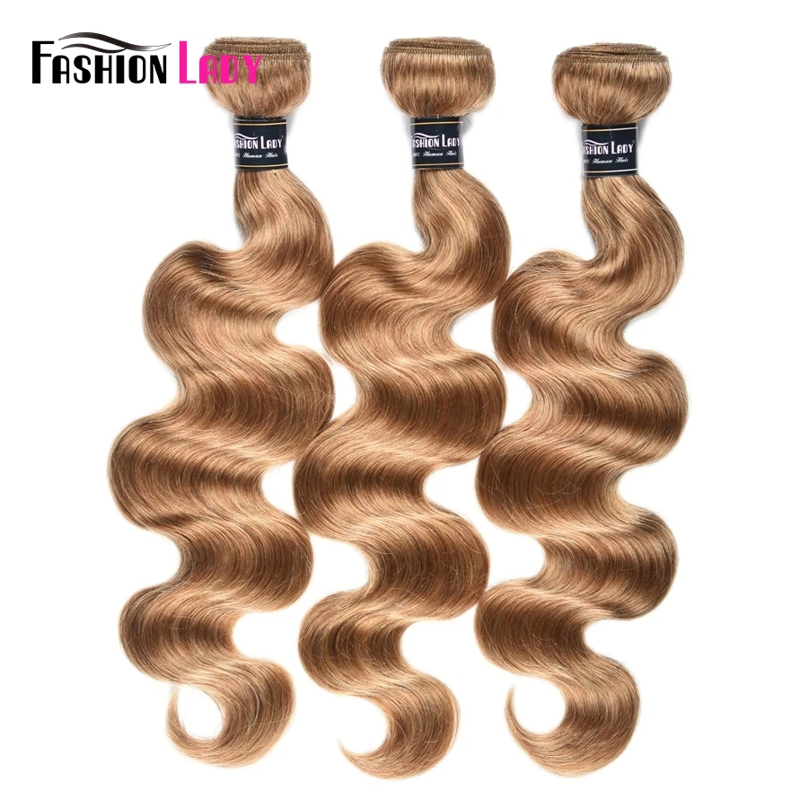 Mode Dame Pre-Farbige Peruanische Haar 3/4 Bundles Menschliches Haar Körper Welle Bundles 27# Dark Blonde Bundles Nicht-remy Haar Verlängerung