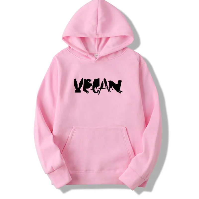 

Harajuku lovely Vegan Spelled With Animals Print Women sweatshirt Casual Funny hoodies For Lady Girl Top Hipster Tumblr D