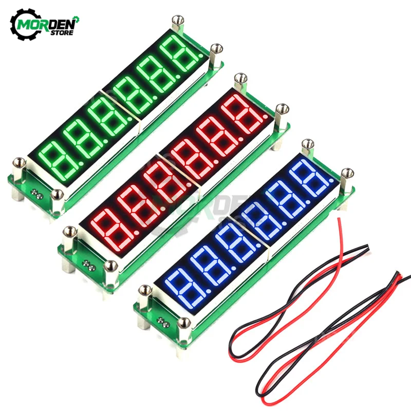 

Red Green Blue 0.1 to 65MHz RF Signal Frequency Counter DC 8V~15V with LED Display Digital Cymometer Meter Tester