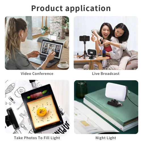 Imagen 2 del producto Anillo de luz para Selfie de videoconferencia, lámpara de luz para iPad, portátil, PC, cámara web, estudio, iluminación LED regulable con Clip para transmisión en vivo de Youtube
