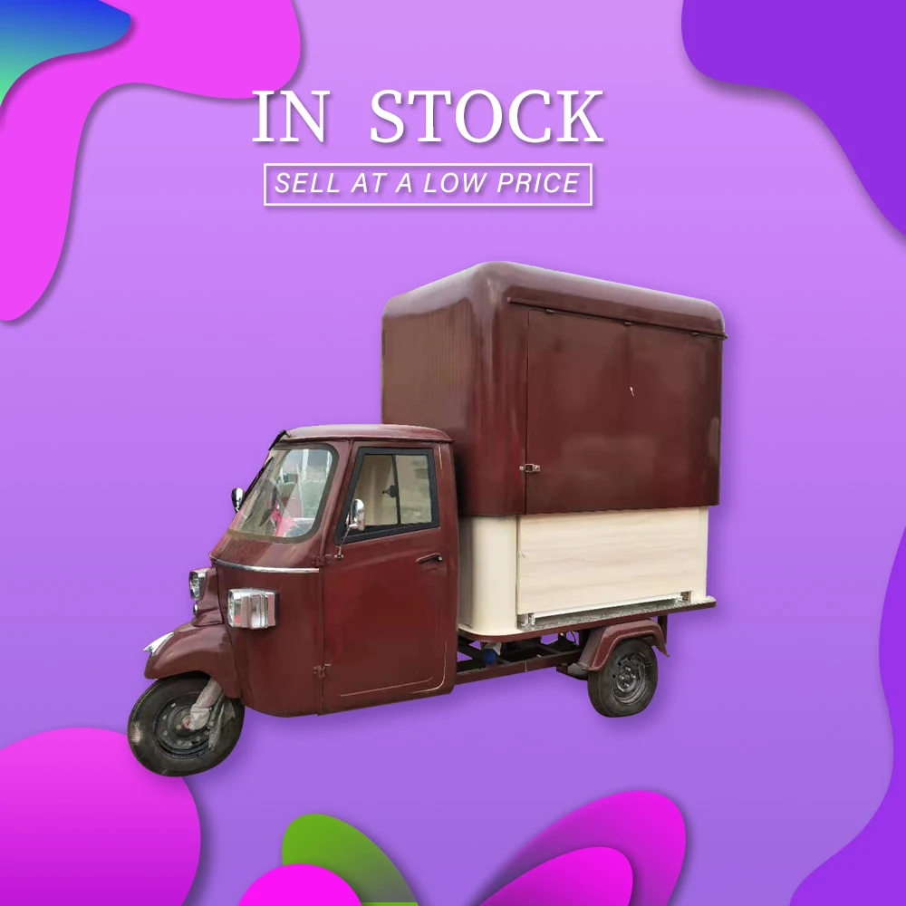 In Stock Mini Food Truck Trailer Street Beer Bar Ice Cream Bubble Tea Coffee Cart Vending Kiosk Van Adult  Electric Tricycle