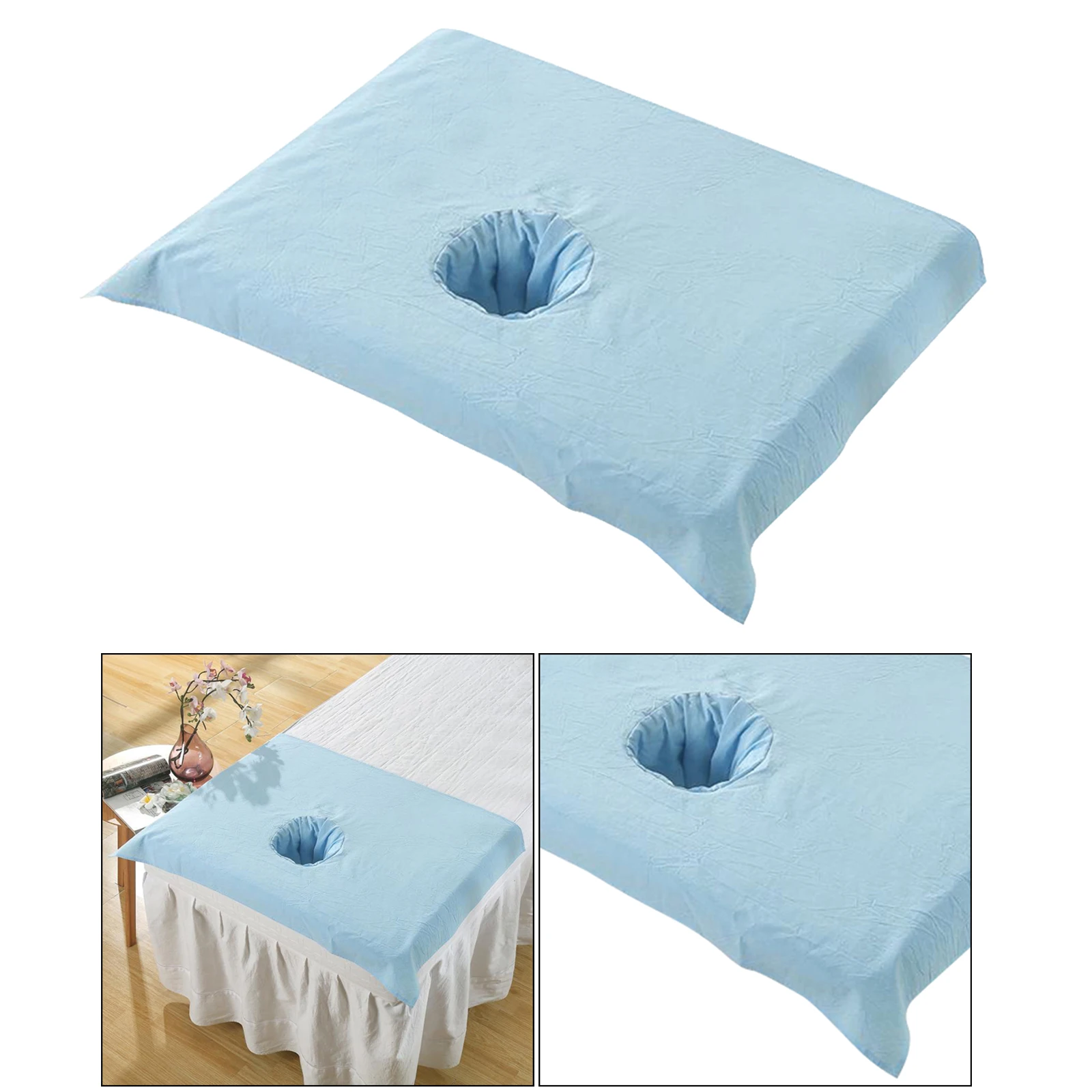 Pure Cotton SPA Half Massage Table Sheet Beauty Bed Face Hole Towel 50*70cm Anti-Oil Bed Pillow Towel Cover for Massage Salon