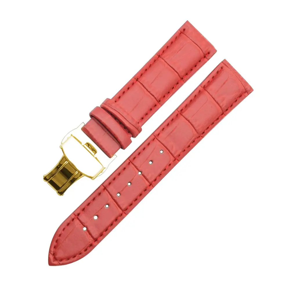 14/16/18/19/20/21/22/23/24mm Genuine Leather Watch Band for Frederique Constant Stainless Steel Buckle Strap Wrist Belt Bracelet