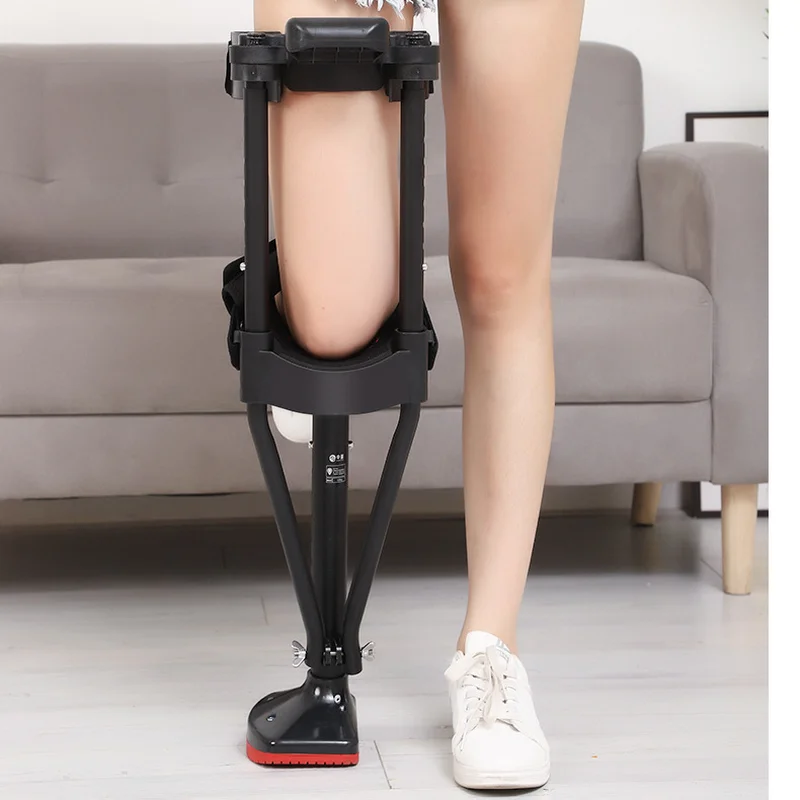 Support-Free Walking Aids, Non-Slip Single-Leg Telescoping Assisted Walking, Hands Free Crutch, Leg Knee Mobility Support