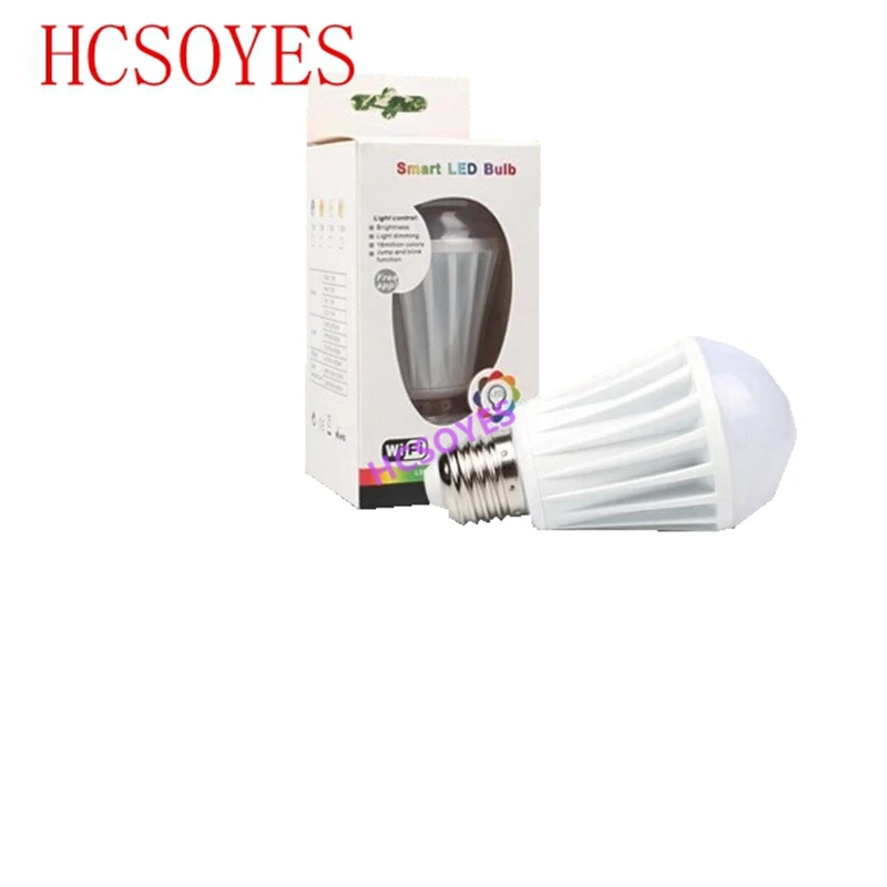 

AC100-240V E27 wifi bulb 7W RGBW led light bulb smart Wireless remote control Magic lamp dimmable for home hotel Android