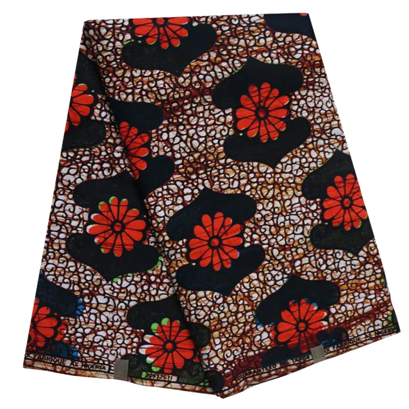 100% Cotton Real Wax Ankara African Batik Prints Fabric Sewing Material High Quality For Dress Toy Tissu Making Crafts Yards