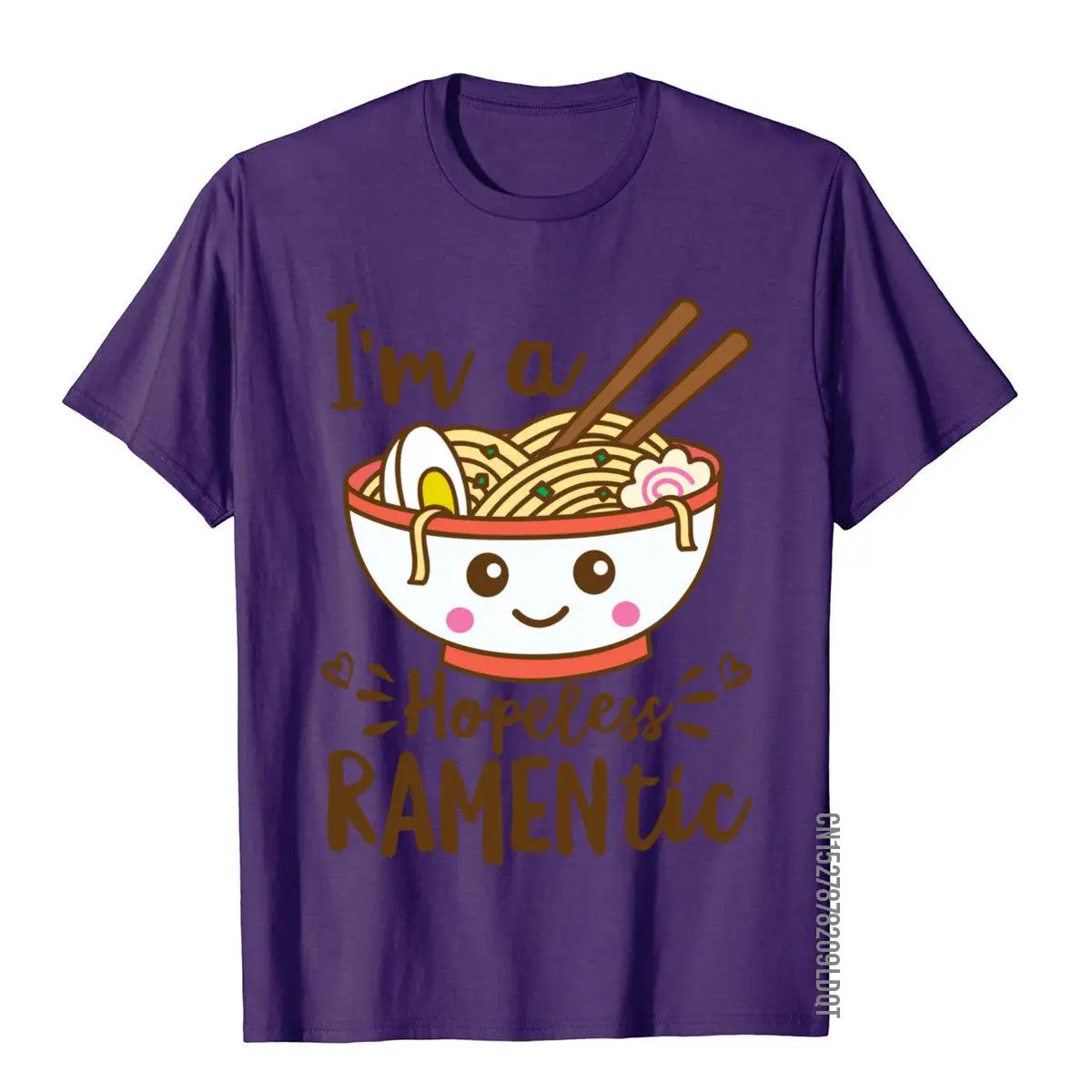 Hopeless Ramentic Cute Kawaii Ramen Noodles Funny Cartoon T Shirts Funny Family Cotton Men Tops & Tees