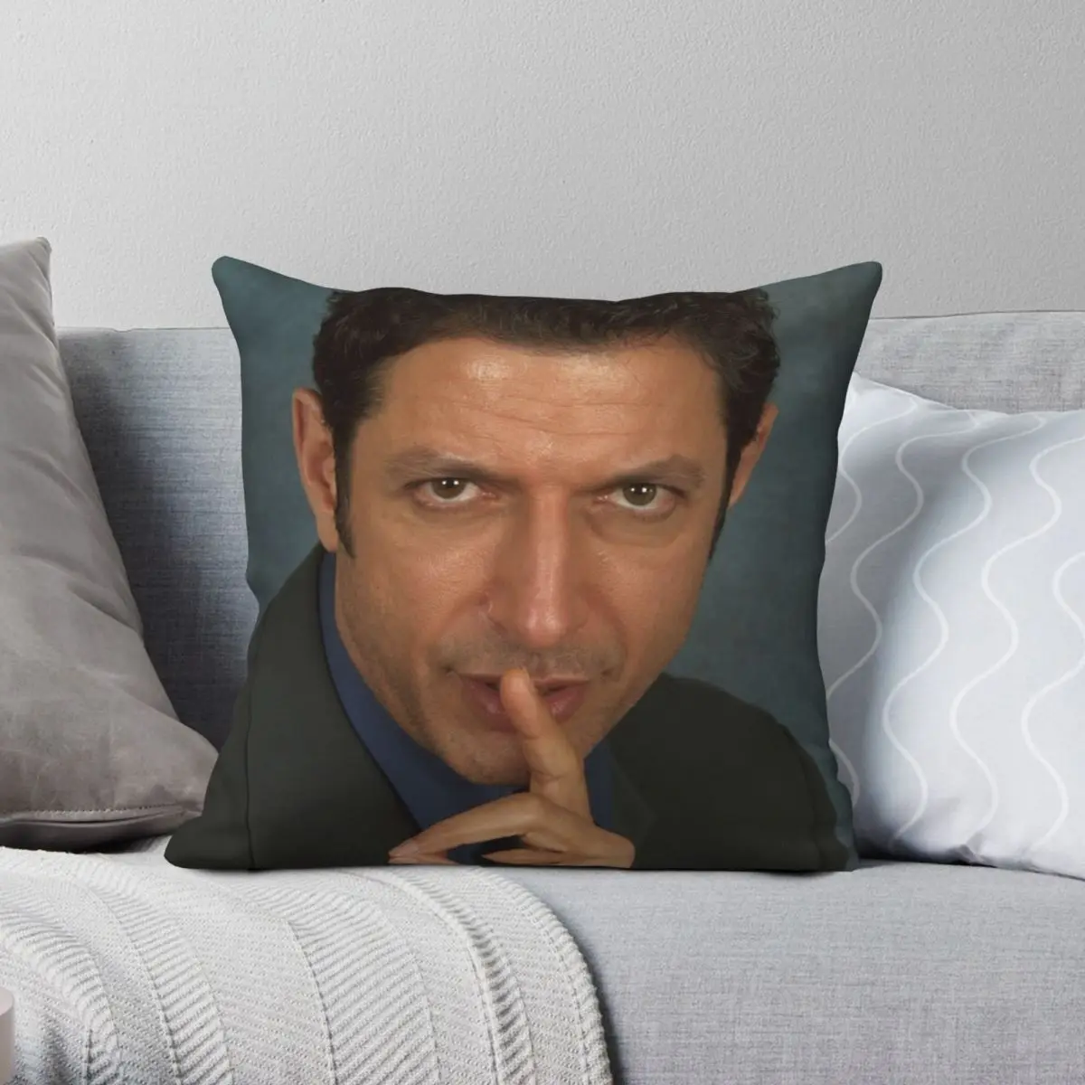 

Jeff Goldblum Square Pillowcase Polyester Linen Velvet Pattern Zip Decor Sofa Cushion Cover