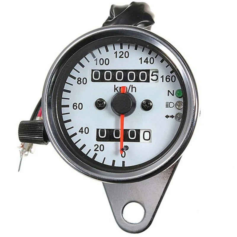 

Motorcycle Modified Tachometer Led LCD Dual Mileage Retro Instrument Code Watch Strap Indicator 12V
