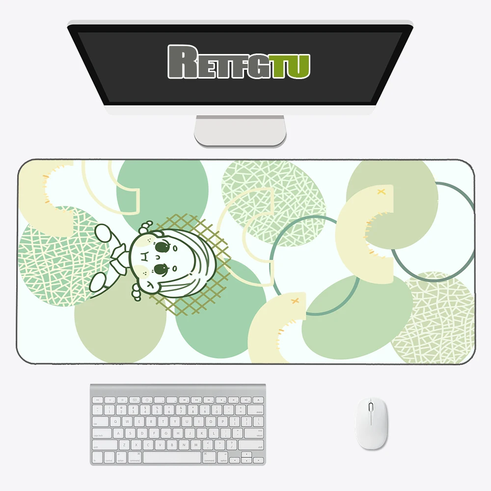 Grand tapis de souris 90x40cm, motif de Fruit de dessin animé, tapis de bureau pour ordinateur Gamer