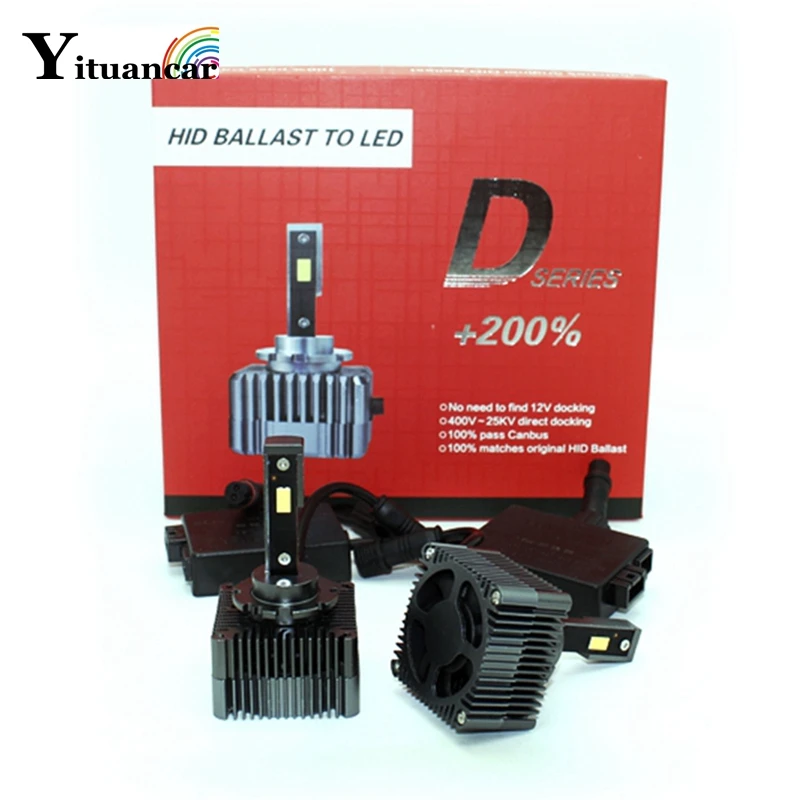 

Yituancar 2Pcs LED Canbus Car Headlight Bulb Styling Source IP68 90W 12V 6000K Dseries 200% Brighter D1S D2S D3S D4S D5 D8 Lamp