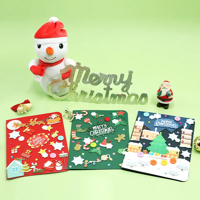 Neue 3D Pop-Up Weihnachtskarten Weihnachtsmann-Einladungskarte Partykarte Kindergeschenke Neujahrs-Dankeskarte Feiertagsgeschenk Postkarte – Detail 19