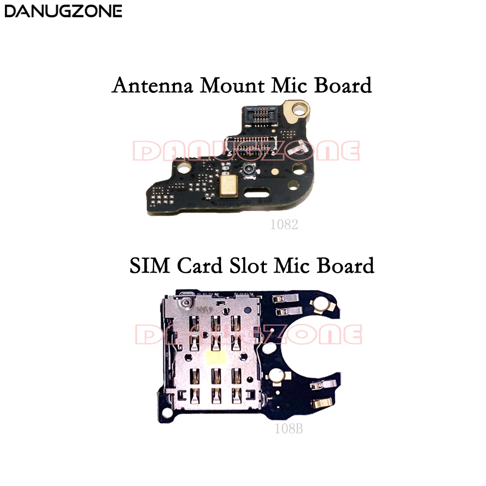 SIM Card Reader Socket Tray Slot Microphone Module Board For Huawei Mate 20 Pro Antenna Connect Signal Board Mic Flex Cable