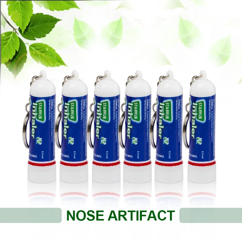 1/3pcs Rhinitis Mint Cream Keychain Inhaler Rhinitis Nasal Essential Oils Cold Headache Congestion Relief Refresh Nose Ointment