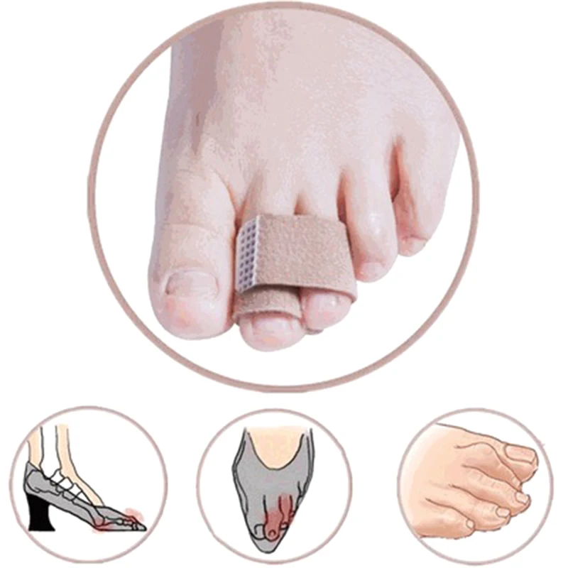 1Pc Toe Finger Straightener Hammer Toe Hallux Valgus Corrector Bandage Toe Separator Splint Wraps Foot Care Tool