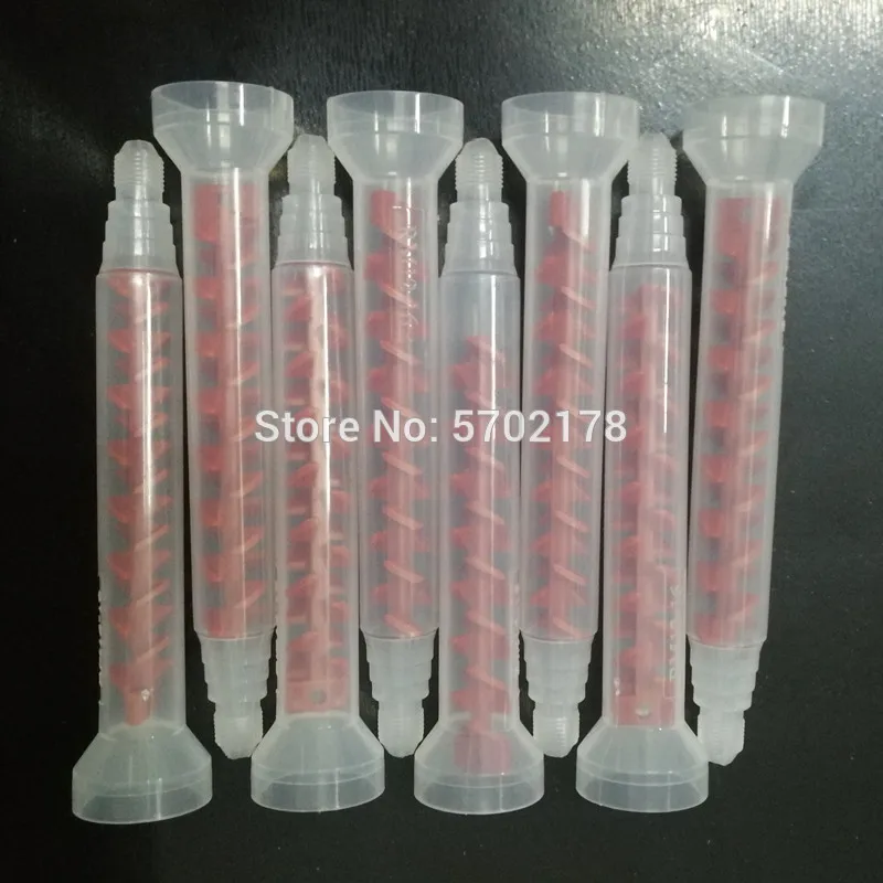 10pc/bag Adhesive Dynamic Mixing Nozzle AB Glue Quick Mixer RM12-16 Round Mixed Tube