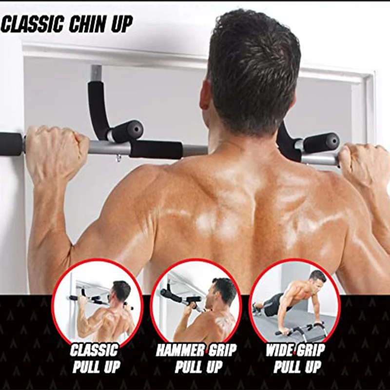 Doorway Pull Up Bars  Wall Chin Up Bar Indoor Doorframe Horizontal bar Total Upper Body Workout Bar Gym Fitness Equipment