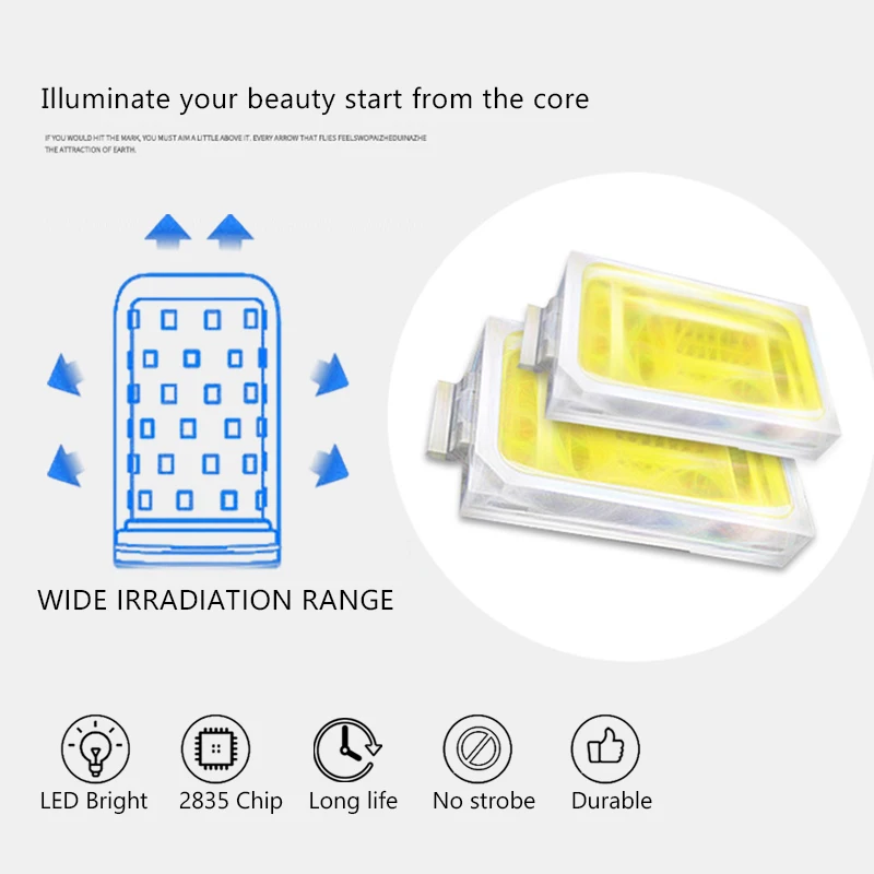 LED Chip 220V 50W Chip SMD 2835 Smart IC Floodlight Spotlight Lighting LED Lamp Beads Flood Light Street Lamp Outdoor Lighting