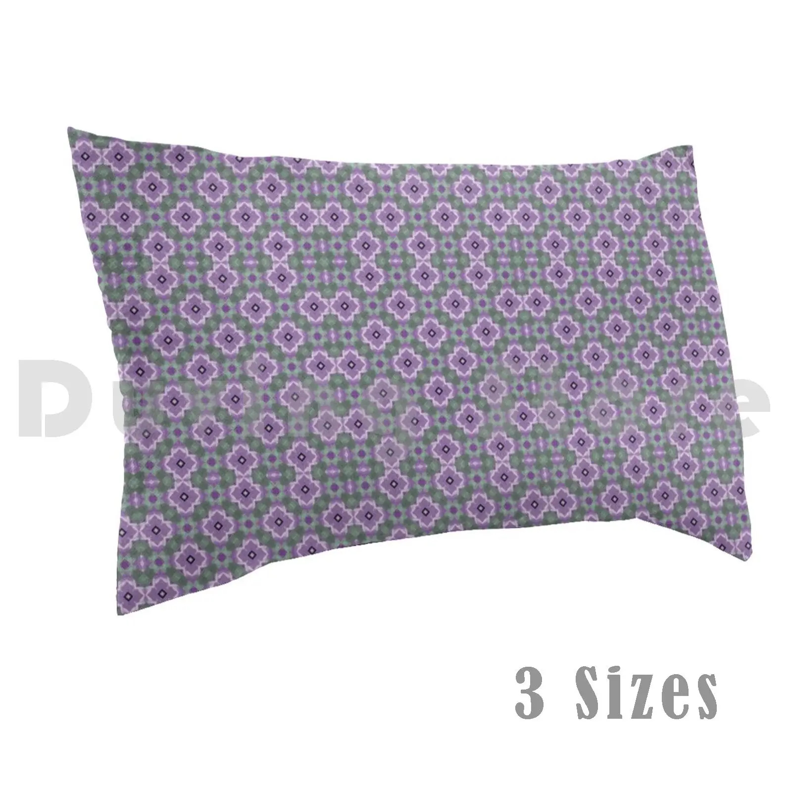 Pattern 115 Pillow Case Printed 50x75 Pattern 115 Green Purple Lilac Gray Grey Earth Tone Racing Tones Usa