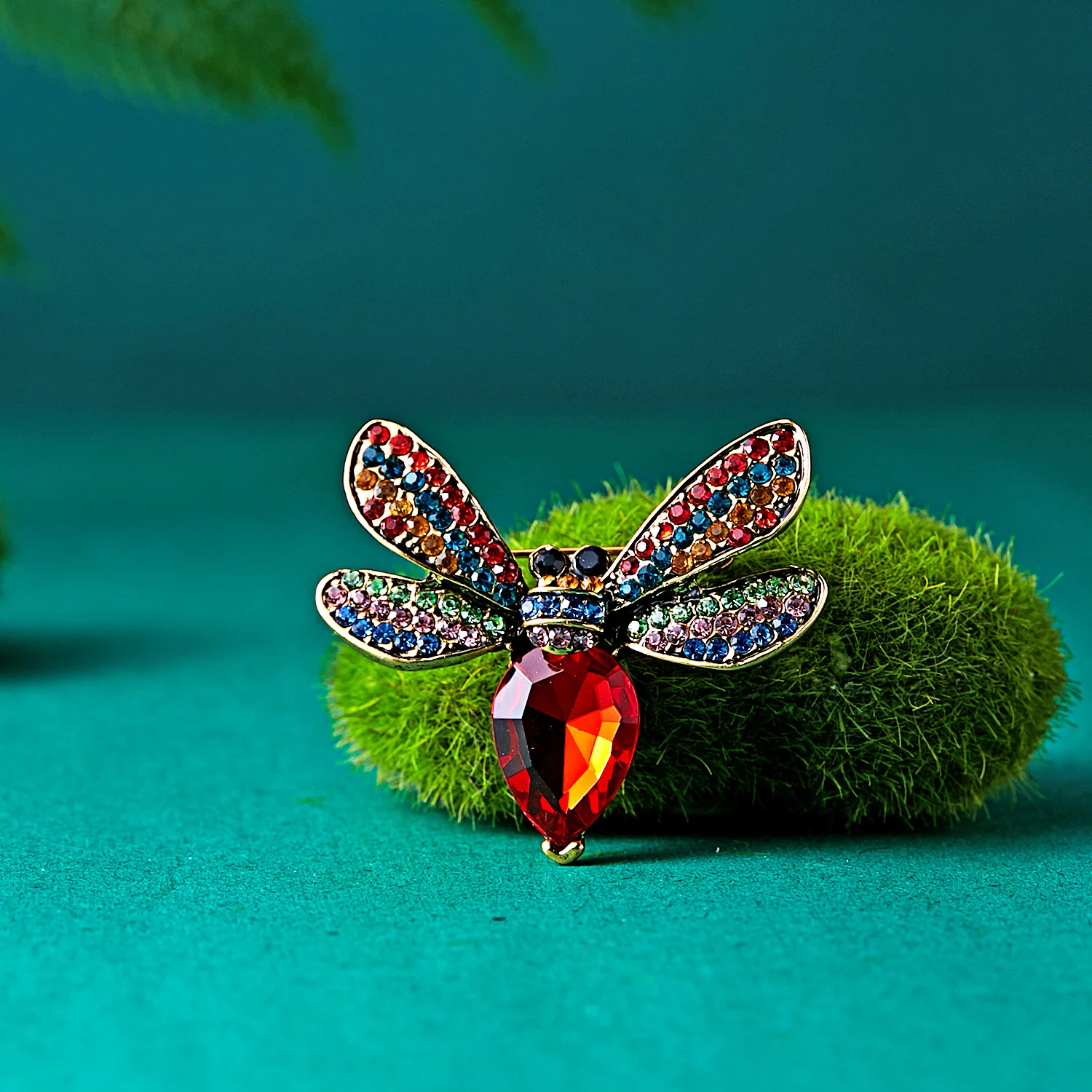 Rinhoo Zarte Kleine Biene Brosche Kristall Strass Insekt Ant Fliegen Bee Tier Honigbiene Emaille Pins Broach Nadel Abzeichen Geschenke – Detail 31