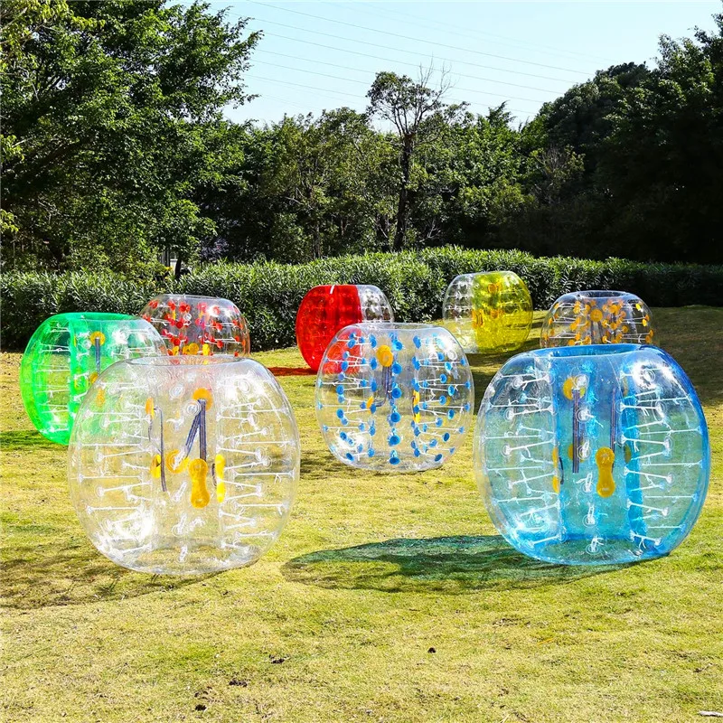 จัดส่งฟรี 100% วัสดุTPU 1.5M Inflatable BubbleลูกฟุตบอลลูกกันชนพองInflatable Zorb Ballฟองฟุตบอล