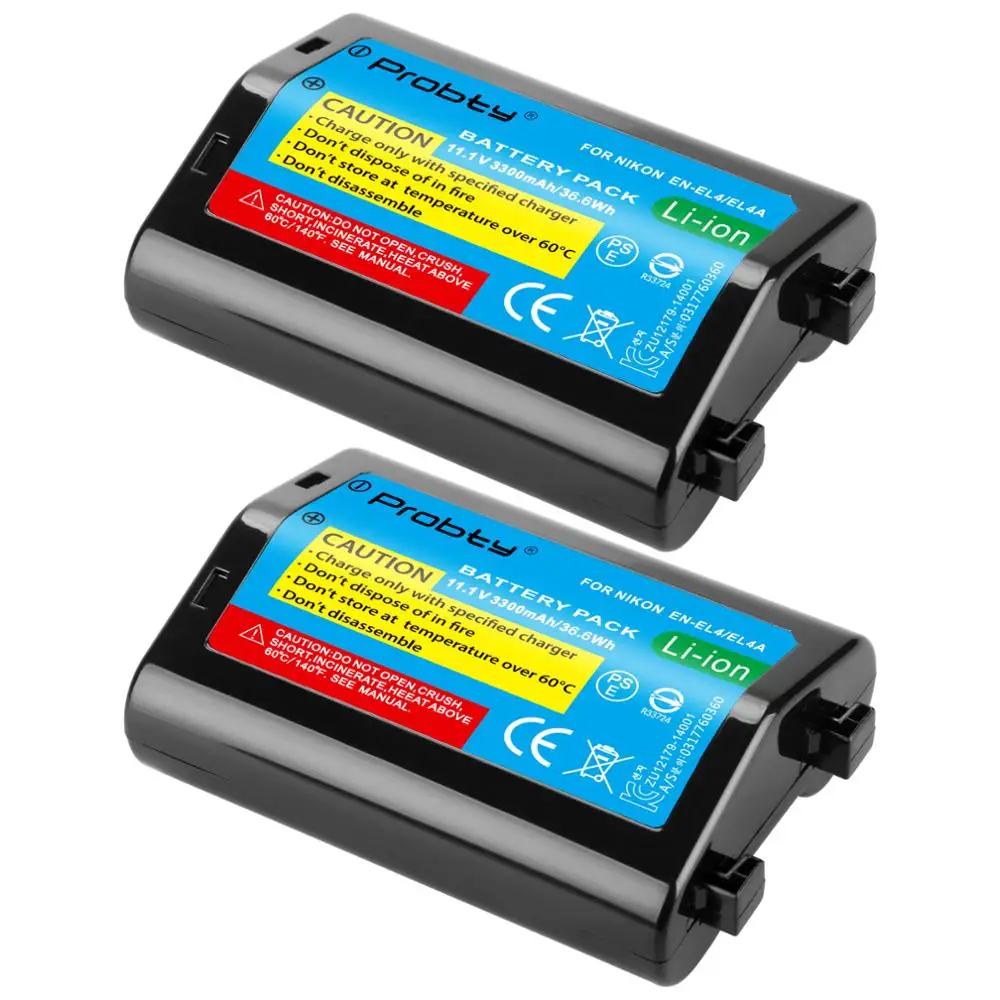 

High quality for Nikon D2Z D2H D2Hs D2X D2Xs D3 D3S F6 D3X ENEL4 ENEL4A camera battery with EN-EL4 EN-EL4A battery