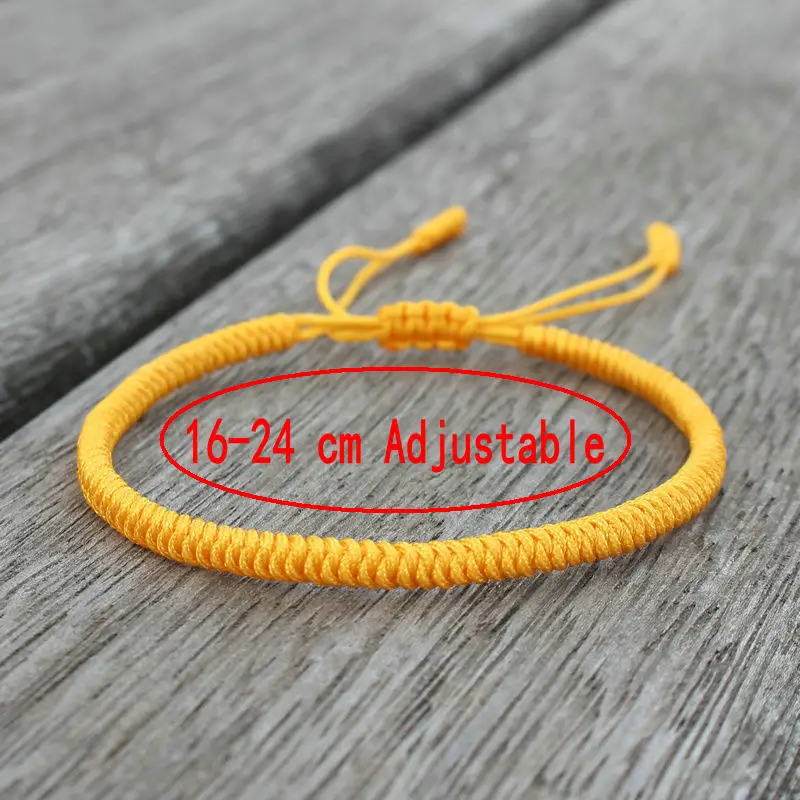 Bransoletka buddyjska tybetańska Lucky Handmade pleciony regulowany King Kong Knot czerwona nić uroku bransoletki dla kobiet mężczyzn para kochanek