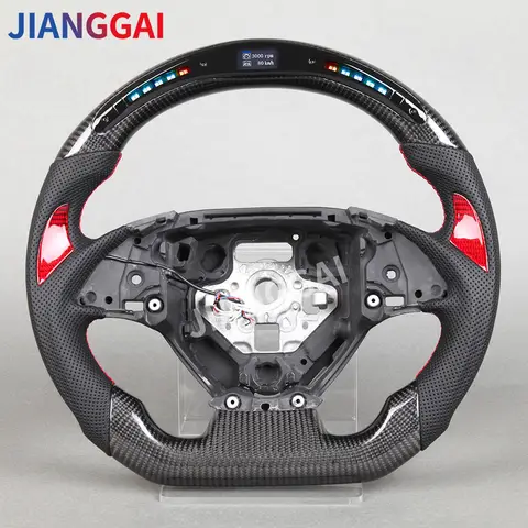 LED Carbon Fiber Steering Wheel For Chevrolet Camaro 2016-2023 Corvette C7 Chevy ss 2014-2019 Custom Steering Wheel Flat Bottom