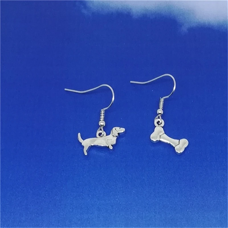 Punk Earrings for Women, Dog Earrings, Dog Jewelry, Bone Earrings, Dachshund Earrings, Animal Earrings, Pet Lover Gift