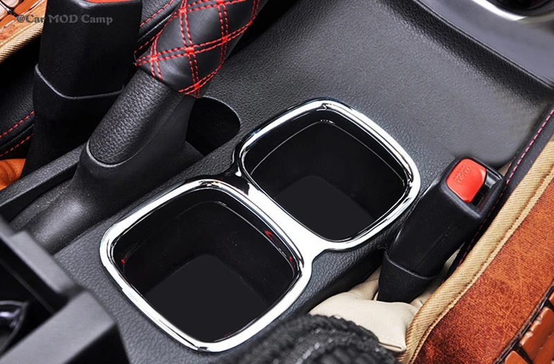 Car Accessories for Suzuki SX4 S-Cross 2014-2020 ABS Chrome Interior Water Cup Holder Frame Cover Trim