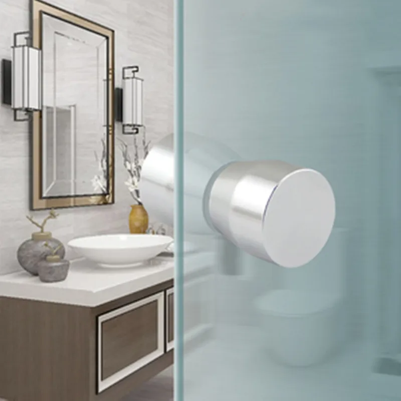 Aluminum alloy single hole glass door handle wine cabinet handle glass door handle shower door handle