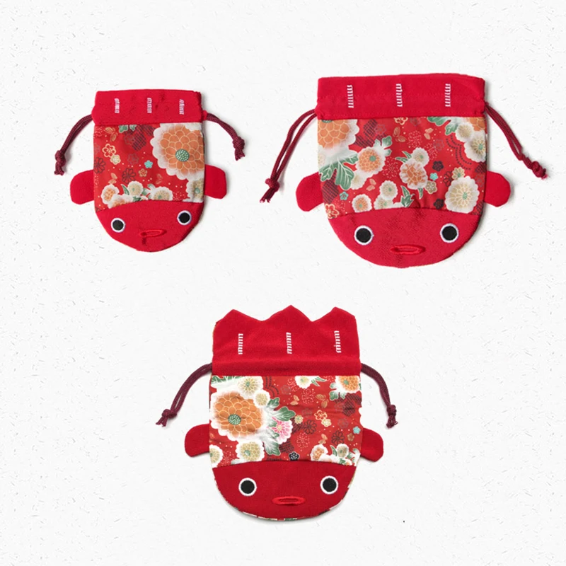 Creative Storage Bag Red Retro Chinese Style Jewelry Bag Earrings Necklace Candy Wedding New Year Cloth Bag for Relatives Friend