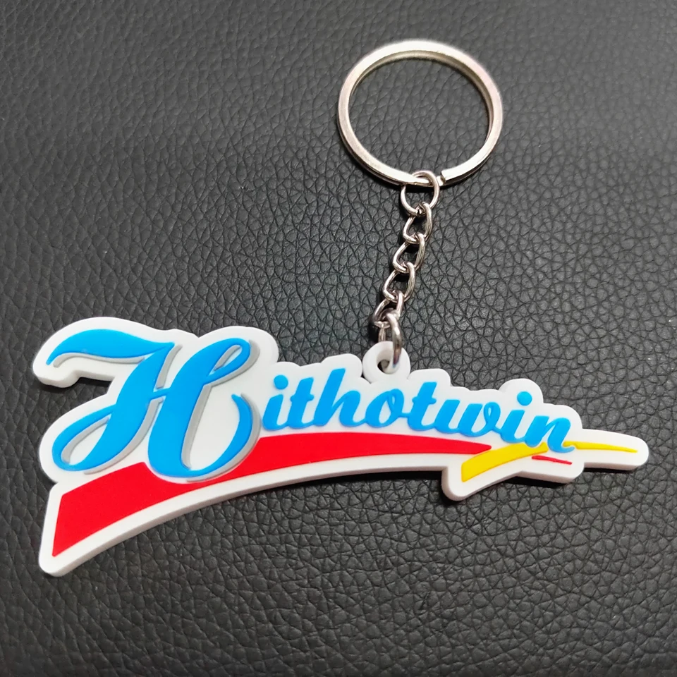 New Fashion Stereo Hithotwin Soft rubber keychain Key ring Creative Cartoon Mobile Phone Bag Car Pendant Fun Keychain