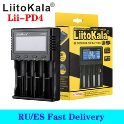 LiitoKala Lii-PD4 LCD Battery Charger for 18650 26650 21700 18350 AA AAA 3.7V/3.2V/1.2V/1.5V lithium NiMH battery 18650 charger